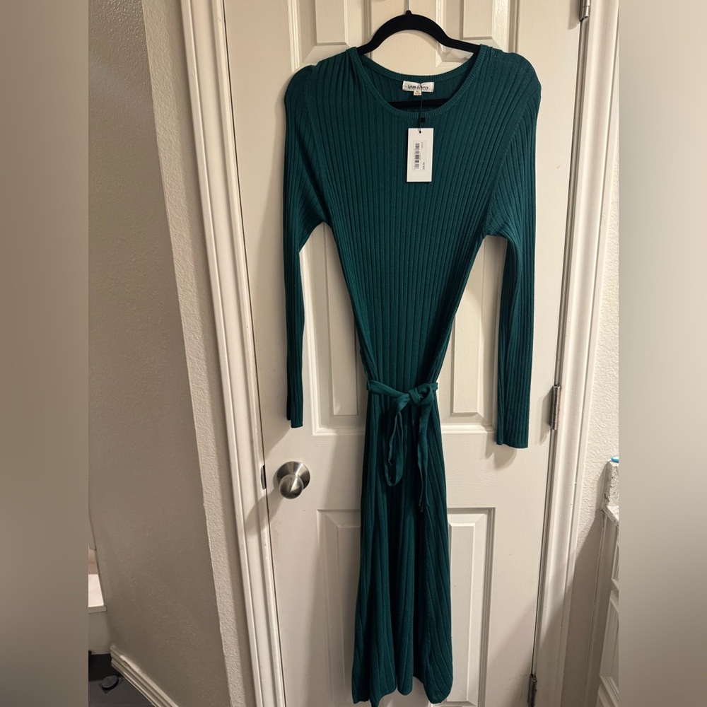 Wren & Ivory Green Ribbed dress NWT